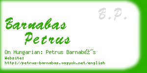 barnabas petrus business card